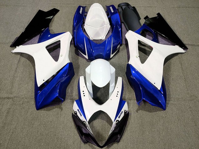 2007-2008 Suzuki GSXR 1000 Motorcycle Fairings - White Blue Black Australia