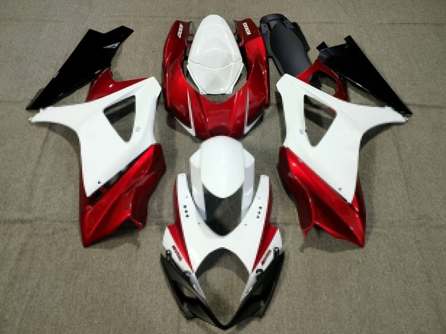 2007-2008 Suzuki GSXR 1000 Motorcycle Fairing - White Red Black Australia