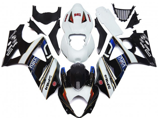 2007-2008 Suzuki GSXR 1000 Motorcycle Fairings - White Blue Red Black Viru Australia