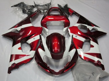 Affordable 2000-2002 Suzuki GSXR 1000 Motorcycle Fairings - White Red Australia