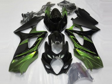 Affordable 2007-2008 Suzuki GSXR 1000 Motorcycle Fairings - Glossy Black Green Australia