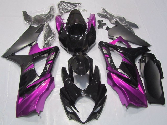 2007-2008 Suzuki GSXR 1000 Motorcycle Fairings - Glossy Black Pink Australia