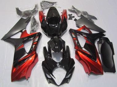Affordable 2007-2008 Suzuki GSXR 1000 Motorcycle Fairings - Glossy Black Red Australia