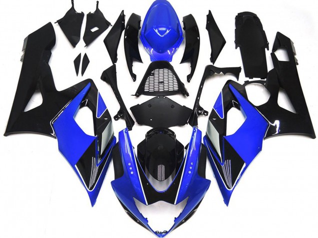 2005-2006 Suzuki GSXR 1000 Motorcycle Fairings - Blue Glossy Black Australia