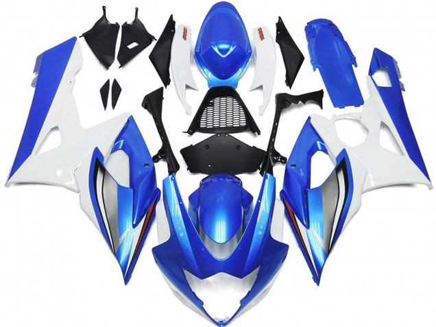 2005-2006 Suzuki GSXR 1000 Motorcycle Fairings - White Blue Australia