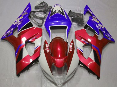 Affordable 2003-2004 Suzuki GSXR 1000 Motorcycle Fairings - Candy Red White Blue Australia