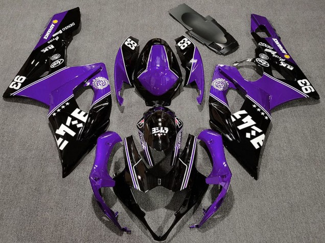 2005-2006 Suzuki GSXR 1000 Motorcycle Fairings - Purple Glossy Black White Australia