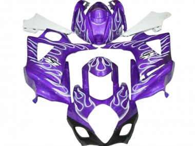 Affordable 2007-2008 Suzuki GSXR 1000 Motorcycle Fairings - Purple White Flame Australia