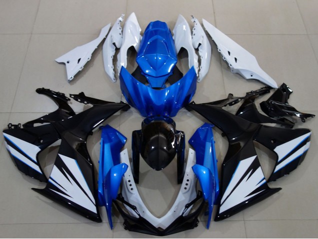 2009-2016 Suzuki GSXR 1000 Motorcycle Fairing - White Blue Black Australia