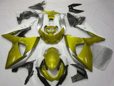 Affordable 2009-2016 Suzuki GSXR 1000 Motorcycle Fairings - White Yellow Australia
