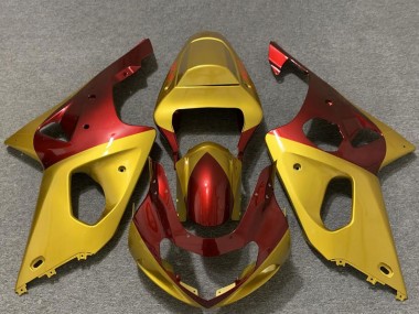 Affordable 2000-2002 Suzuki GSXR 1000 Motorcycle Fairings - Gold Red Australia