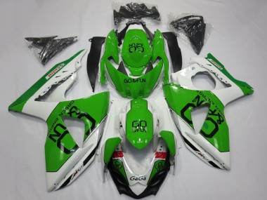 Affordable 2009-2016 Suzuki GSXR 1000 Motorcycle Fairings - White Green Go Fun Australia