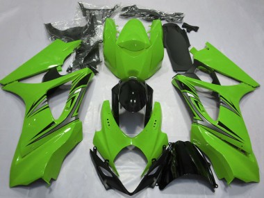 Affordable 2007-2008 Suzuki GSXR 1000 Motorcycle Fairings - Green Glossy Black OEM Style Australia
