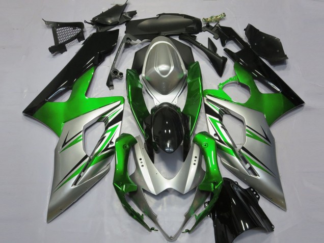 2005-2006 Suzuki GSXR 1000 Motorcycle Fairings - Green Silver Black Australia