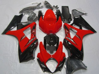 Affordable 2007-2008 Suzuki GSXR 1000 Motorcycle Fairings - Red Glossy Black Australia