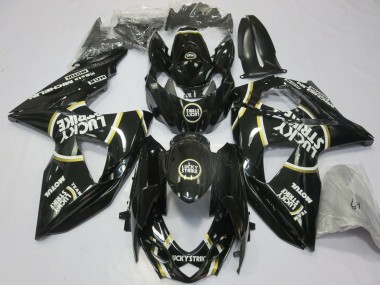 Affordable 2009-2016 Suzuki GSXR 1000 Motorcycle Fairings - Glossy Black Lucky Strike Australia