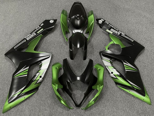 2005-2006 Suzuki GSXR 1000 Motorcycle Fairing - Matte Black Green Australia