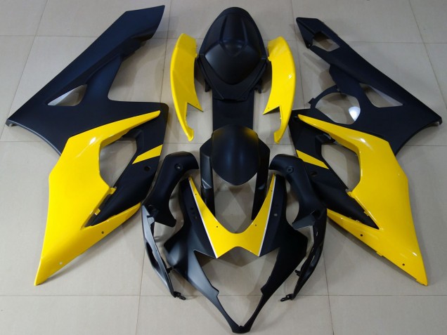 2005-2006 Suzuki GSXR 1000 Motorcycle Fairings - Matte Black Yellow Australia
