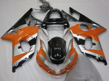 Affordable 2000-2002 Suzuki GSXR 1000 Motorcycle Fairings - Orange Silver Glossy Black OEM Style Australia