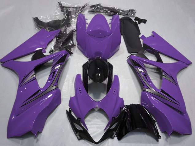 2007-2008 Suzuki GSXR 1000 Motorcycle Fairings - Purple Glossy Black OEM Style Australia