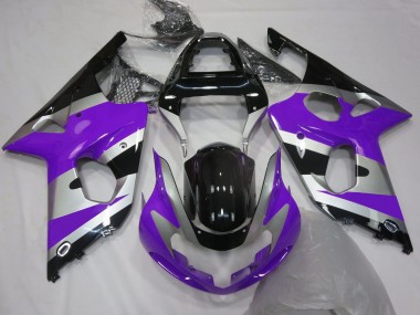 Affordable 2000-2002 Suzuki GSXR 1000 Motorcycle Fairings - Purple Silver Glossy Black OEM Style Australia