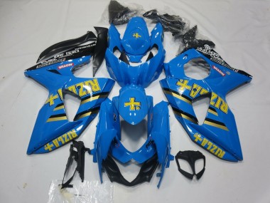 Affordable 2009-2016 Suzuki GSXR 1000 Motorcycle Fairings - Blue Gold Black Rizla Australia