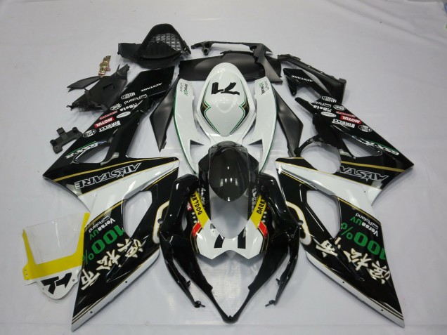2005-2006 Suzuki GSXR 1000 Motorcycle Fairings - White Black Yellow Red GREEN RockStar Australia