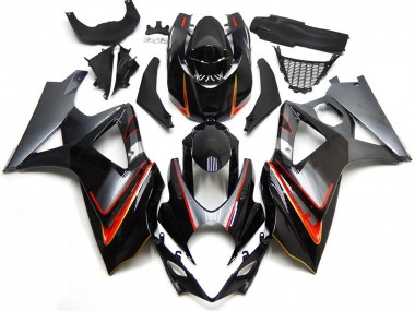 Affordable 2007-2008 Suzuki GSXR 1000 Motorcycle Fairings - Glossy Black Red Silver Australia