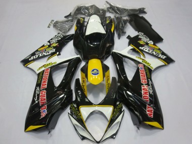 Affordable 2007-2008 Suzuki GSXR 1000 Motorcycle Fairings - White Yellow Red Black Dunlop Australia