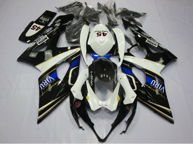 2005-2006 Suzuki GSXR 1000 Motorcycle Fairings - White Blue Black Yellow Viru Australia