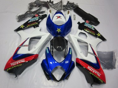 Affordable 2007-2008 Suzuki GSXR 1000 Motorcycle Fairings - White Blue Red Black Rockstar Australia