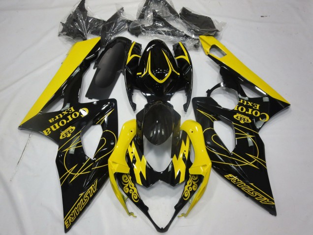 2005-2006 Suzuki GSXR 1000 Motorcycle Fairings - Yellow Black Corona Alstare Australia