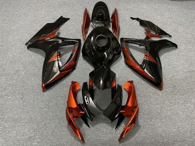Affordable 2006-2007 Suzuki GSXR 600 / GSXR 750 Motorcycle Fairings - Glossy Black Orange Australia