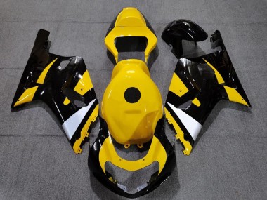Affordable 2001-2003 Suzuki GSXR 600 / GSXR 750 Motorcycle Fairings - Yellow White Glossy Black Australia