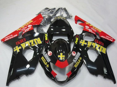 Affordable 2004-2005 Suzuki GSXR 600 / GSXR 750 Motorcycle Fairings - Glossy Black Red Yellow Rizla Australia