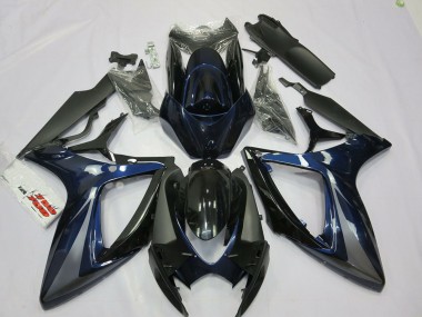 Affordable 2006-2007 Suzuki GSXR 600 / GSXR 750 Motorcycle Fairings - Blue Grey Black Stripe Australia