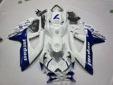Affordable 2008-2010 Suzuki GSXR 600 / GSXR 750 Motorcycle Fairings - White Blue Jordan Australia