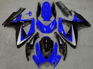 Affordable 2006-2007 Suzuki GSXR 600 / GSXR 750 Motorcycle Fairing - Blue Silver Glossy Black OEM Style Australia