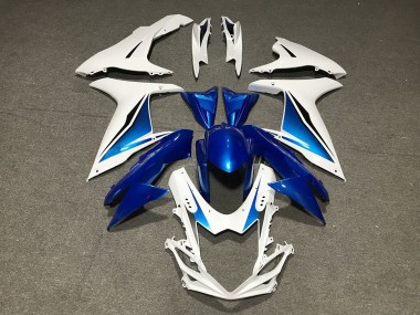 Affordable 2011-2024 Suzuki GSXR 600 / GSXR 750 Motorcycle Fairings - Blue White Custom Australia