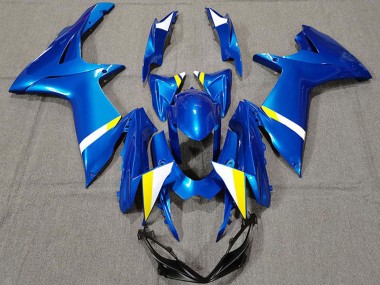 Affordable 2011-2024 Suzuki GSXR 600 / GSXR 750 Motorcycle Fairings - Blue White Yellow Australia