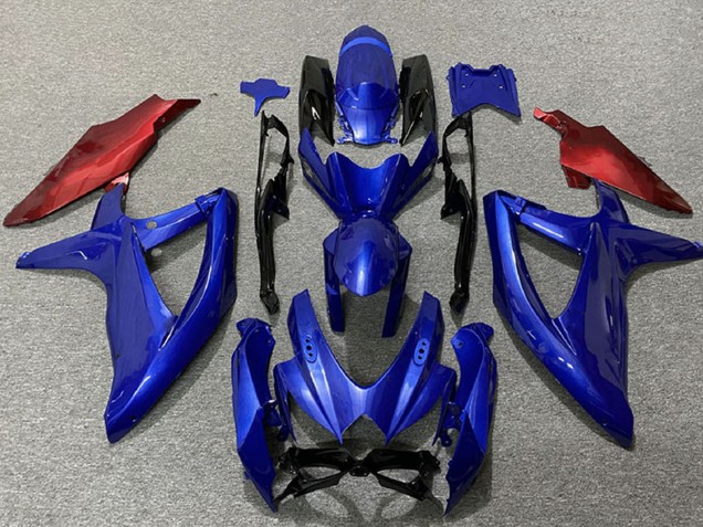 2008-2010 Suzuki GSXR 600 / GSXR 750 Motorcycle Fairings - Blue Red Australia