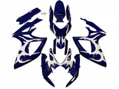 Affordable 2006-2007 Suzuki GSXR 600 / GSXR 750 Motorcycle Fairings - Dark Blue White Design Australia
