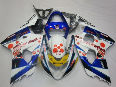 Affordable 2004-2005 Suzuki GSXR 600 / GSXR 750 Motorcycle Fairings - White Blue Red Yellow Black Dark Dog Australia