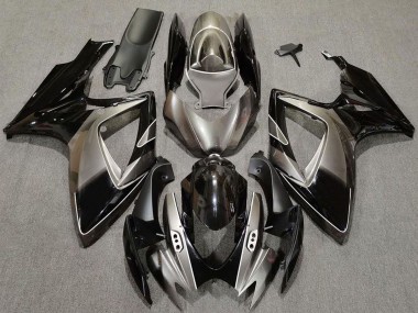 Affordable 2006-2007 Suzuki GSXR 600 / GSXR 750 Motorcycle Fairings - Dark Silver Glossy Black Australia
