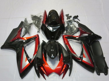 Affordable 2006-2007 Suzuki GSXR 600 / GSXR 750 Motorcycle Fairings - Glossy Black Red Silver Australia