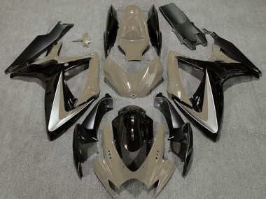 Affordable 2006-2007 Suzuki GSXR 600 / GSXR 750 Motorcycle Fairings - Desert Tan Silver Glossy Black OEM Style Australia