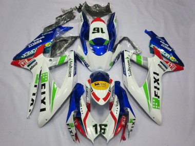 Affordable 2008-2010 Suzuki GSXR 600 / GSXR 750 Motorcycle Fairings - White Blue Green Yellow Red Fixi 16 Australia