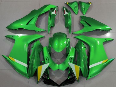 Affordable 2011-2024 Suzuki GSXR 600 / GSXR 750 Motorcycle Fairings - Green White Yellow Australia