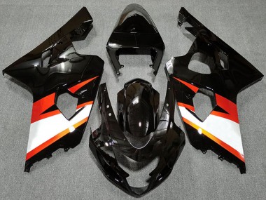 Affordable 2004-2005 Suzuki GSXR 600 / GSXR 750 Motorcycle Fairings - Glossy Black Orange White Australia