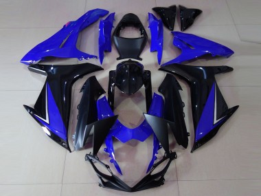 Affordable 2011-2024 Suzuki GSXR 600 / GSXR 750 Motorcycle Fairings - Blue Glossy Black Australia